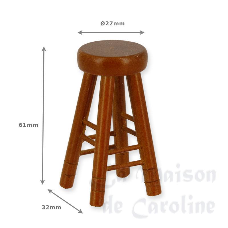 Tabouret haut merisier Bilder 1