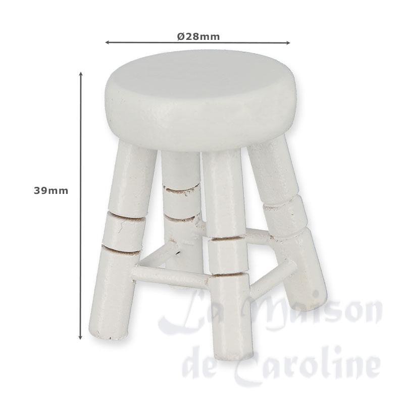 2 tabourets bas blanc Bilder 1