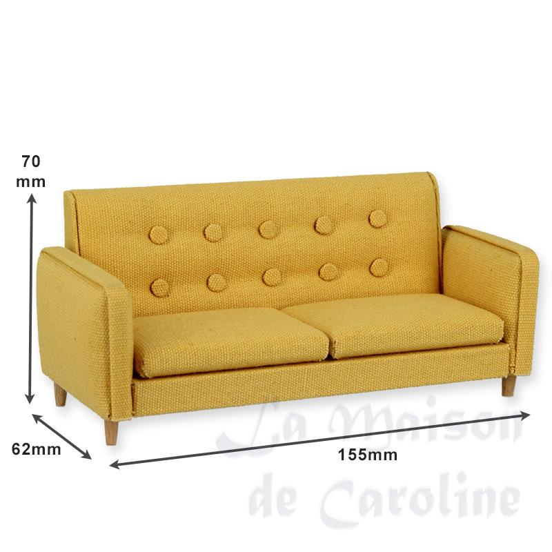 Sofa tissus toile ocre Bilder 1