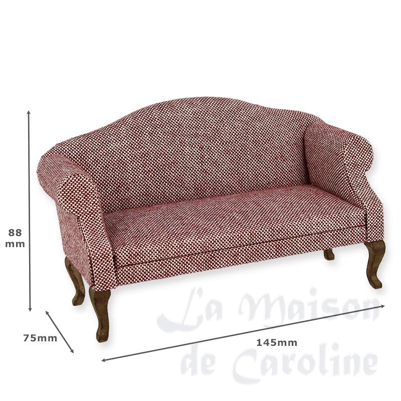 Sofa Louis XV teinté tissu violine Bilder 1