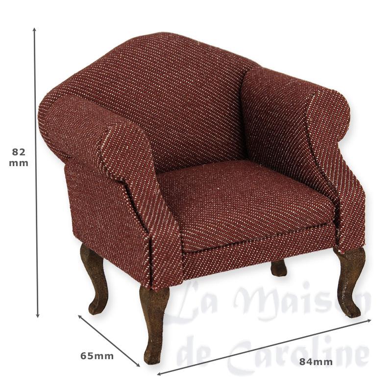 Bergère Louis XV teinté tissu bordeaux Bilder 1