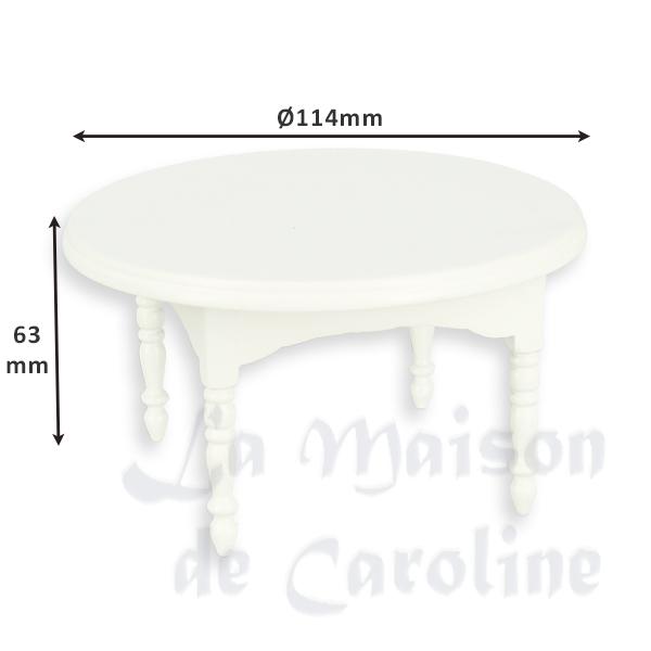 Table ronde blanche meuble miniature 1/12 photo 2 Table ronde blanche meuble miniature 1/12 photo 2