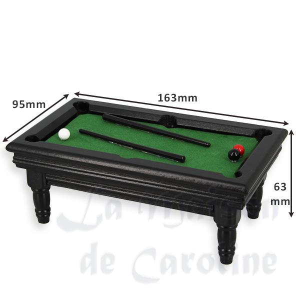 Billard noir meuble miniature 1/12 photo 2 Billard noir meuble miniature 1/12 photo 2