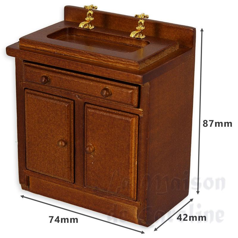 Element cuisine evier noyer 1/12