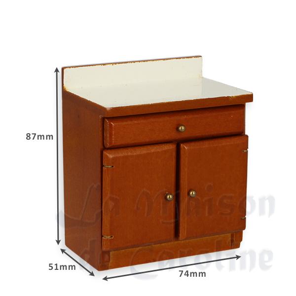 Element cuisine simple merisier meuble miniature 1/12 photo 2 Element cuisine simple merisier meuble miniature 1/12 photo 2