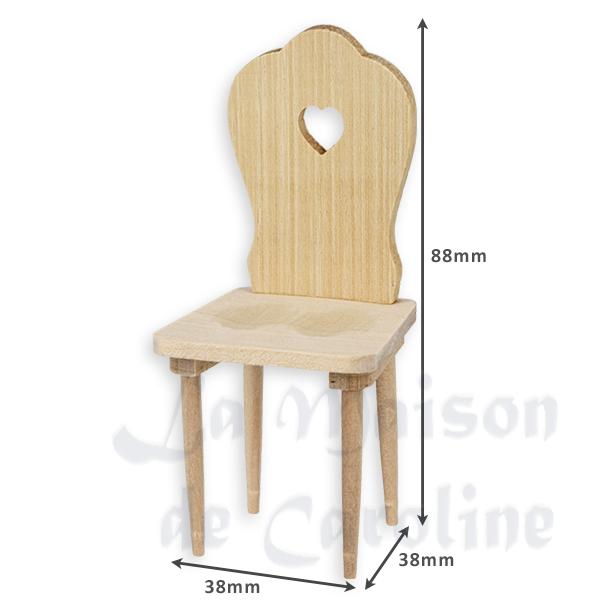 Chaise Paysanne non vernie meuble miniature 1/12 photo 2 Chaise Paysanne non vernie meuble miniature 1/12 photo 2