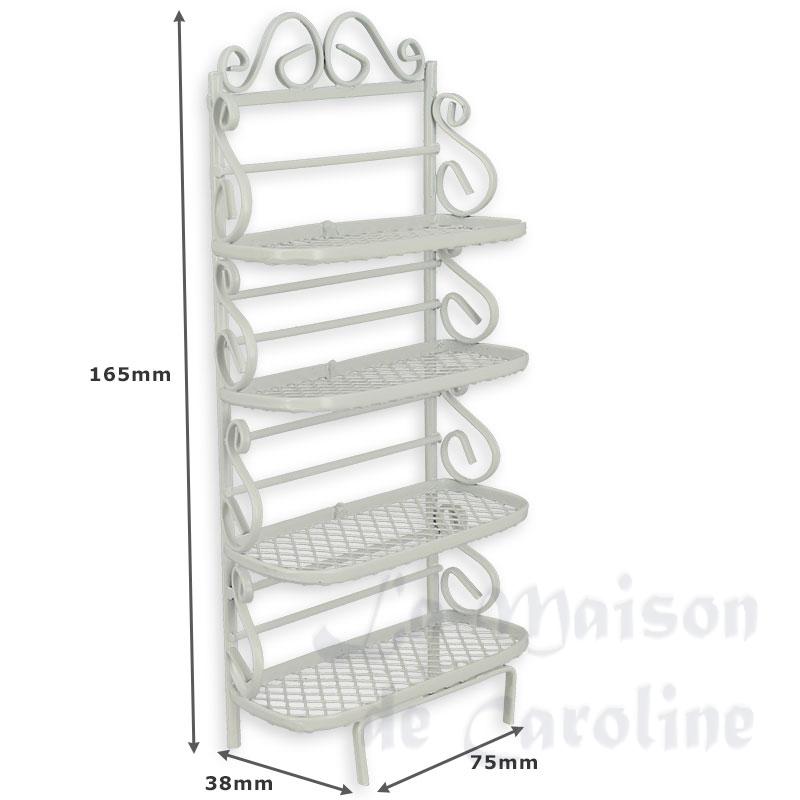 Etagere de boulanger en metal blanche Bilder 1
