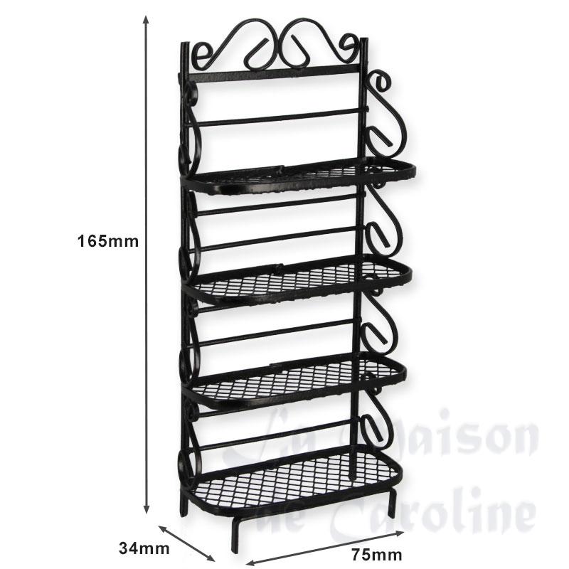 Etagere de boulanger en metal noir Bilder 1