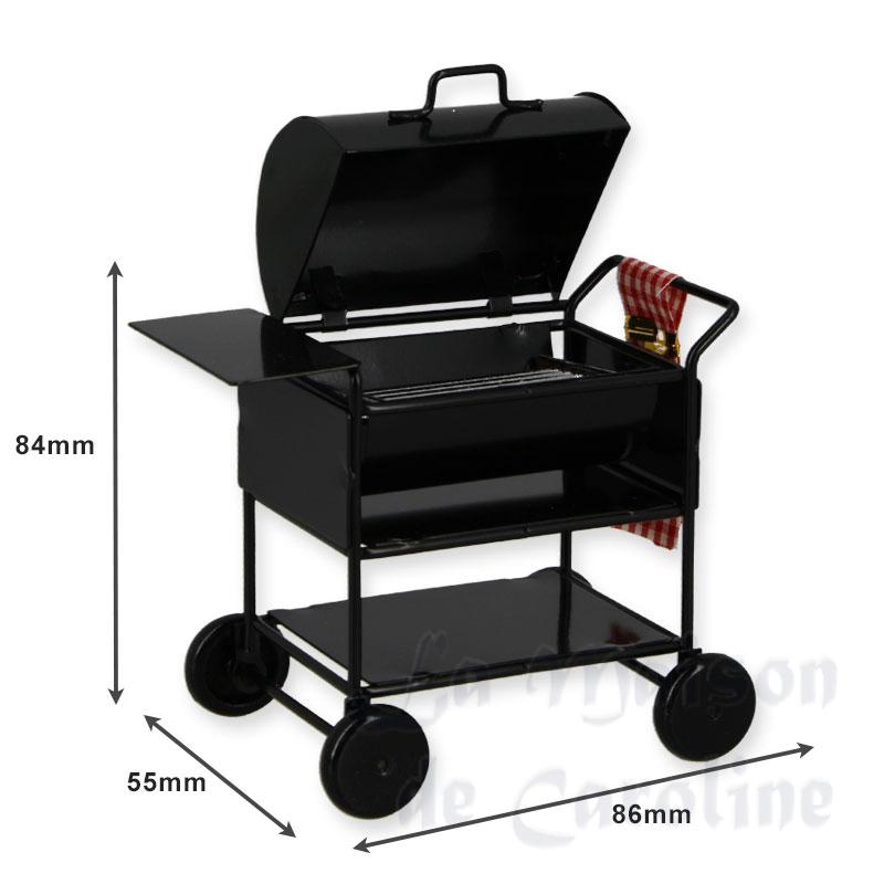 Barbecue en metal noir sur roulettes Bilder 1