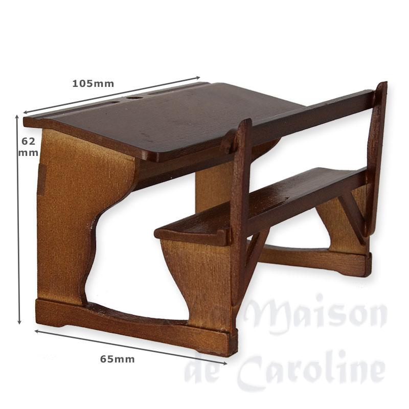 Banc d ecole double noyer Bilder 1
