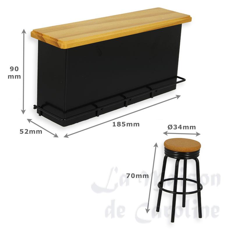 Bar 1950metal et 3 tabourets Bilder 1