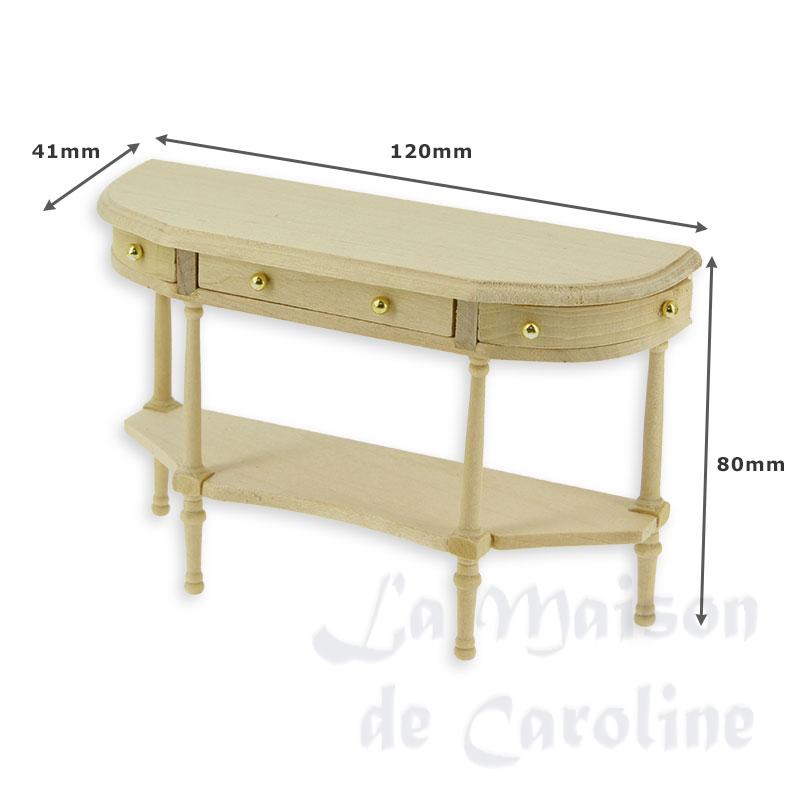 Desserte arrondie Louis XVI non vernie Bilder 1
