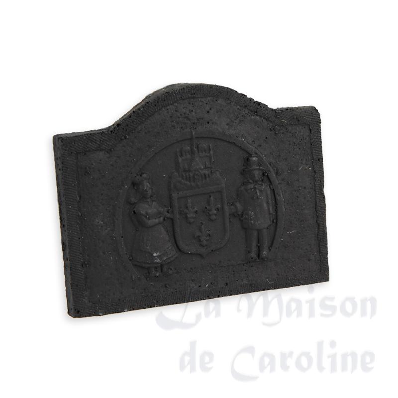 Plaque de chemineeCouple meuble miniature 1/12 Plaque de chemineeCouple meuble miniature 1/12