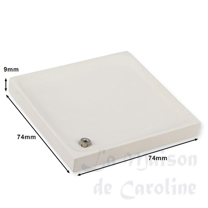 Bac à douche plat blanc en pierre naturelle meuble miniature 1/12 photo 2