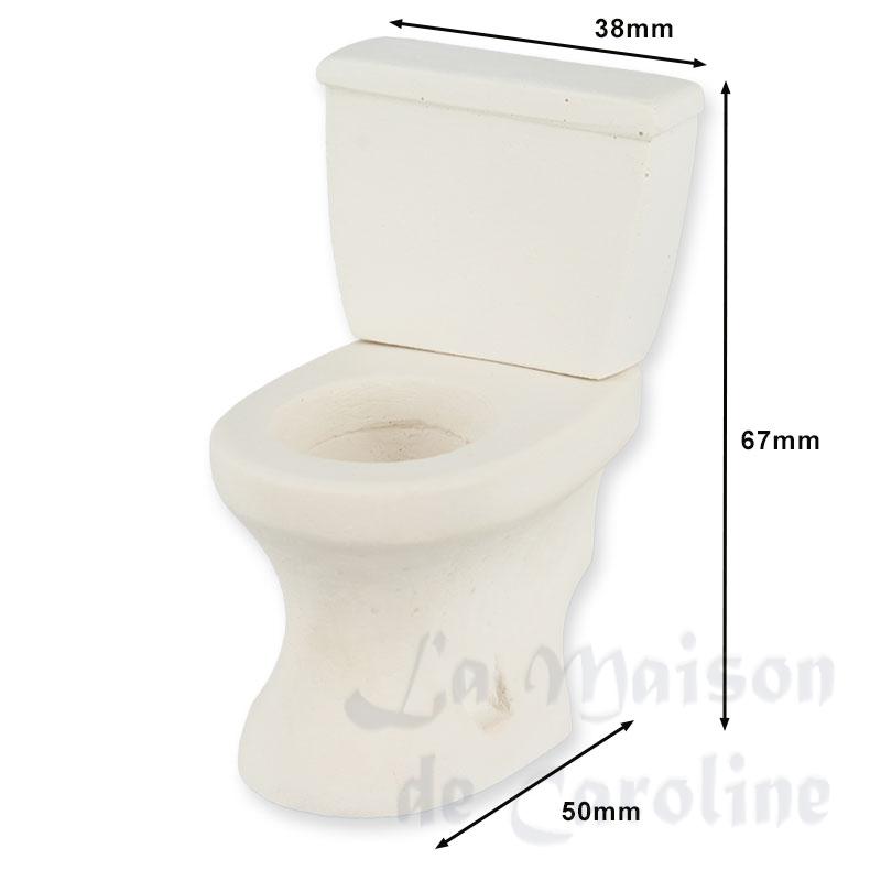 WC blanc en pierre naturelle meuble miniature 1/12 photo 2