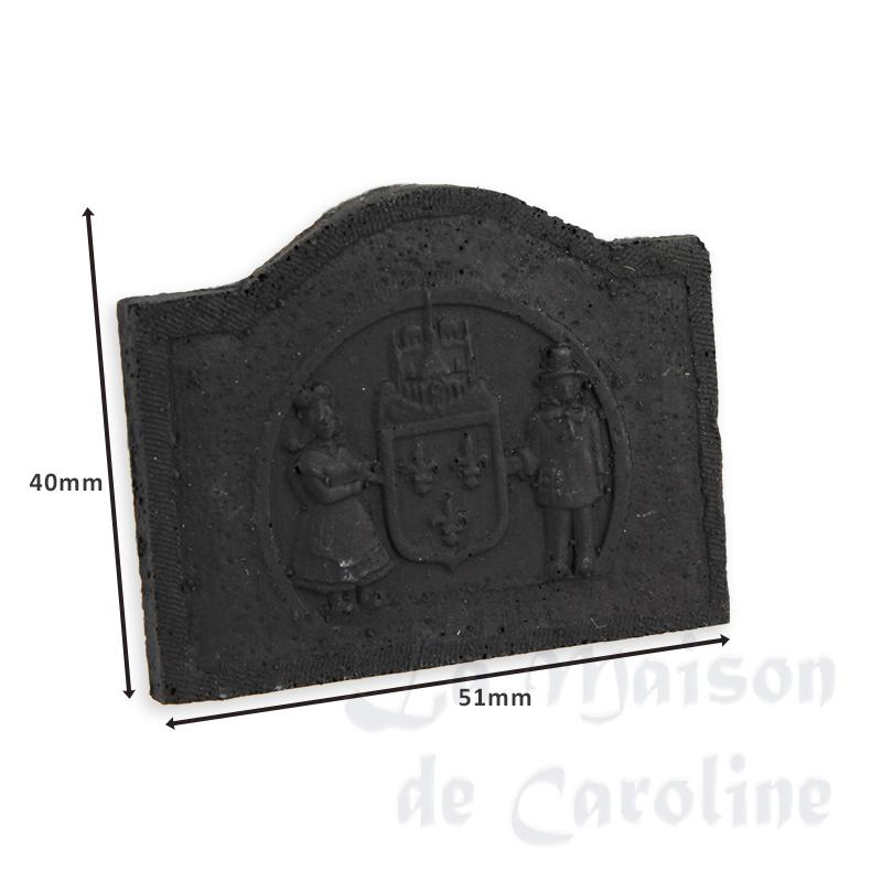 Plaque de chemineeCouple meuble miniature 1/12 photo 2 Plaque de chemineeCouple meuble miniature 1/12 photo 2