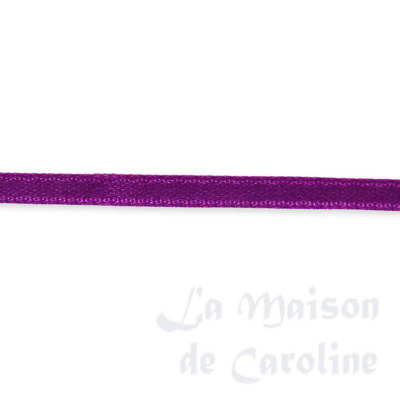Ruban satin 3mm lilas - 2m pour maisons de poupées 1/12