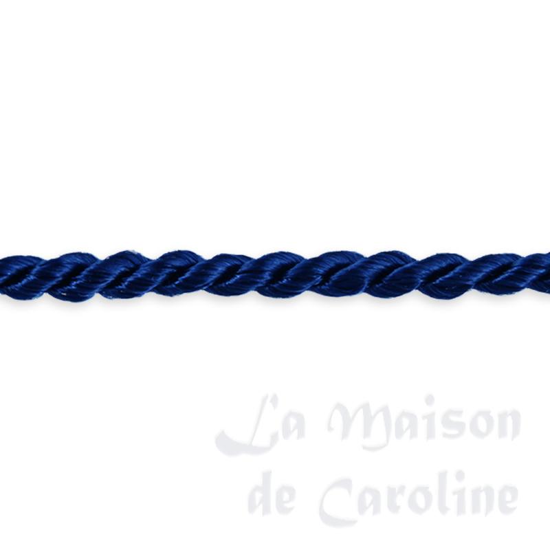 Cordelette 3mm bleu foncé - 2m pour maisons de poupées 1/12 Cordelette 3mm bleu foncé - 2m pour maisons de poupées 1/12