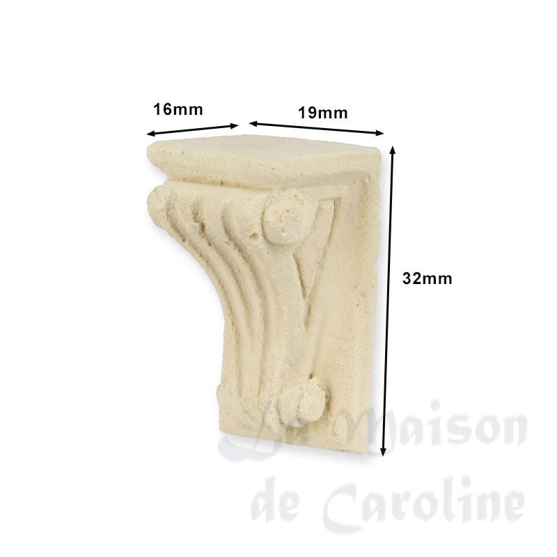 Balustre de poutre ou colonne murale en pierre naturelle pour maisons de poupées 1/12 photo 2 Balustre de poutre ou colonne murale en pierre naturelle pour maisons de poupées 1/12 photo 2