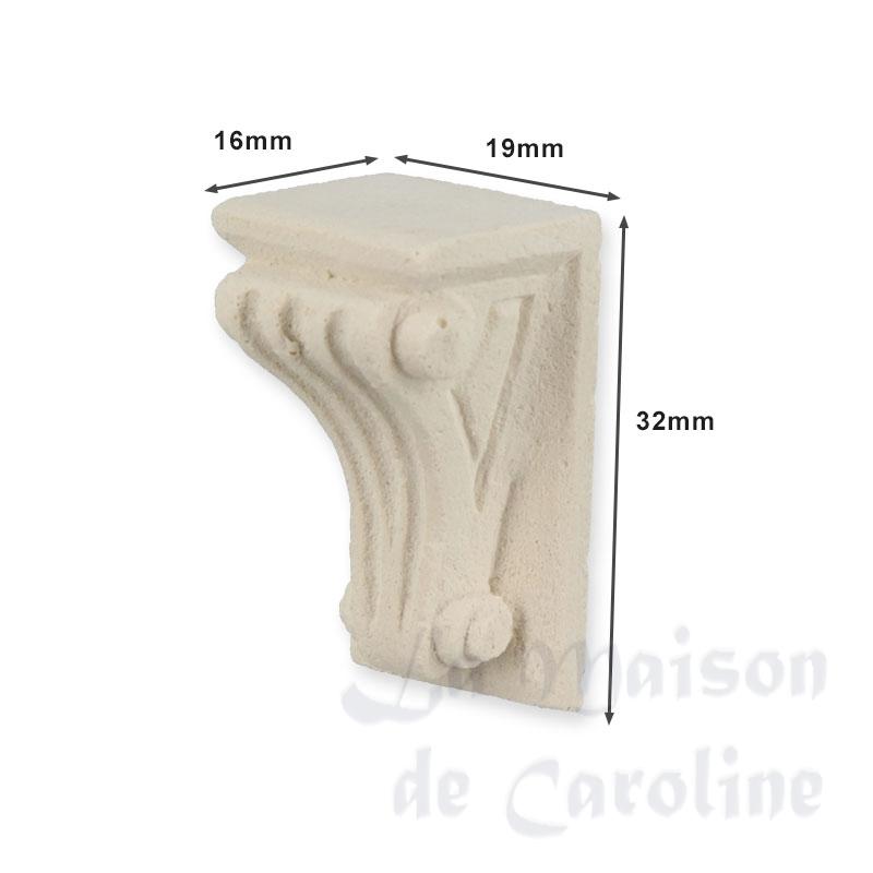 Balustre de poutre  ou colonne murale en pierre blanche Bilder 1