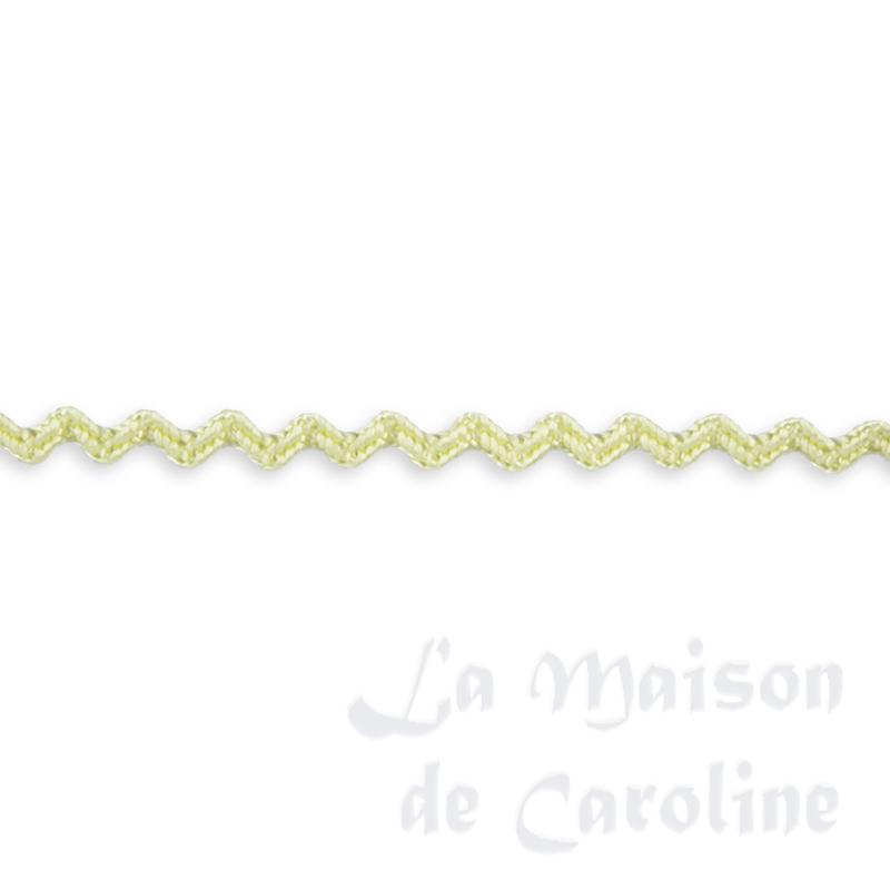 Ruban cranté jaune -2m pour maisons de poupées 1/12 Ruban cranté jaune -2m pour maisons de poupées 1/12