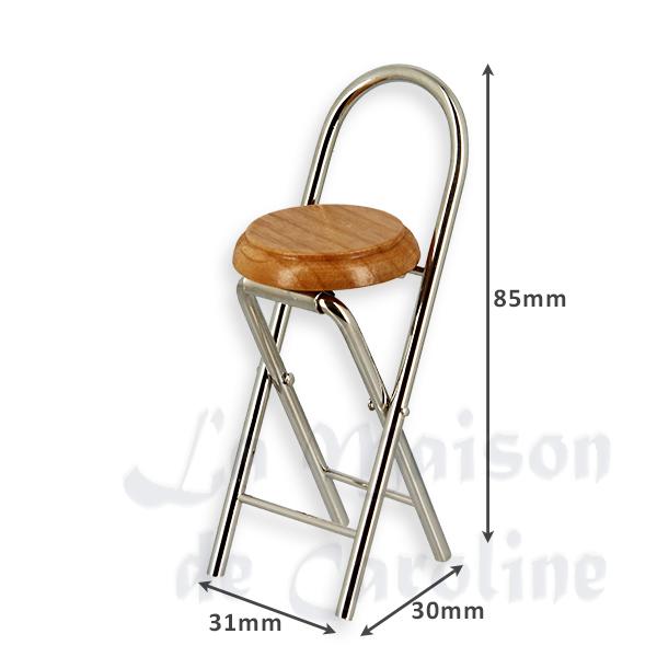 Chaise de bar pliante en metal meuble de collection Trianon 1/12 photo 2