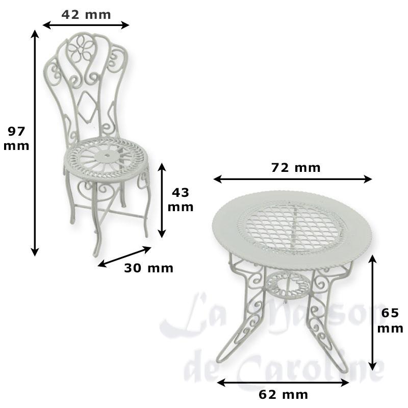 Salon de jardin antique blanc, 5pcs Bilder 1