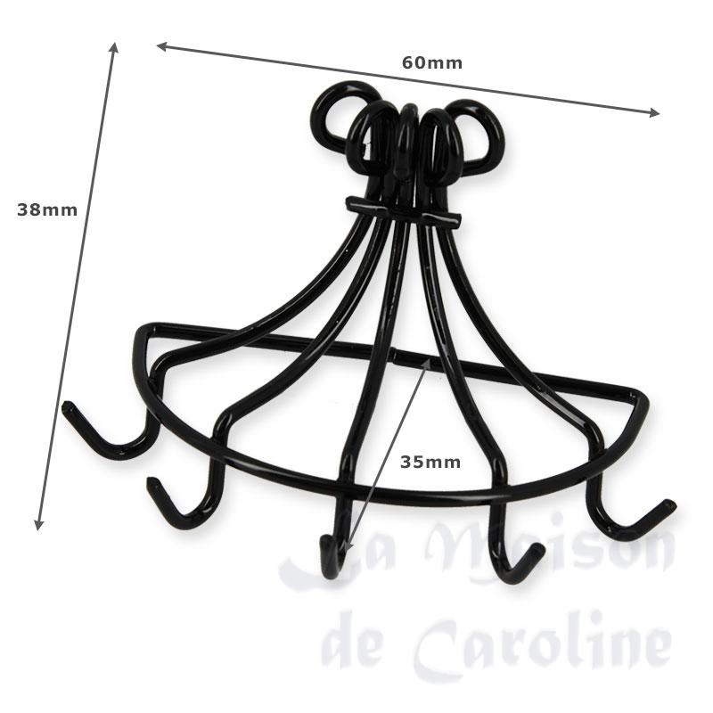 Support metalique noir demi rond Bilder 1
