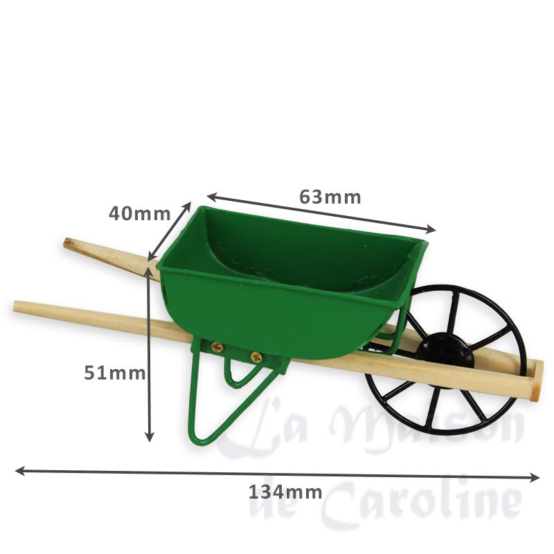 Brouette metal vert 1/12 photo 2