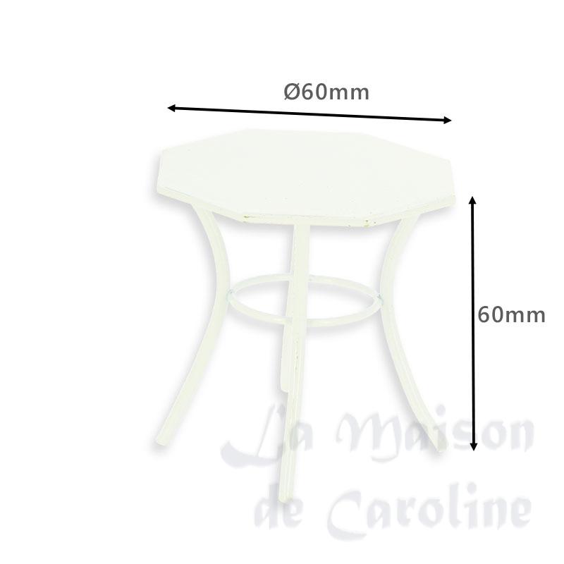Table octogonale metal blanc Bilder 1