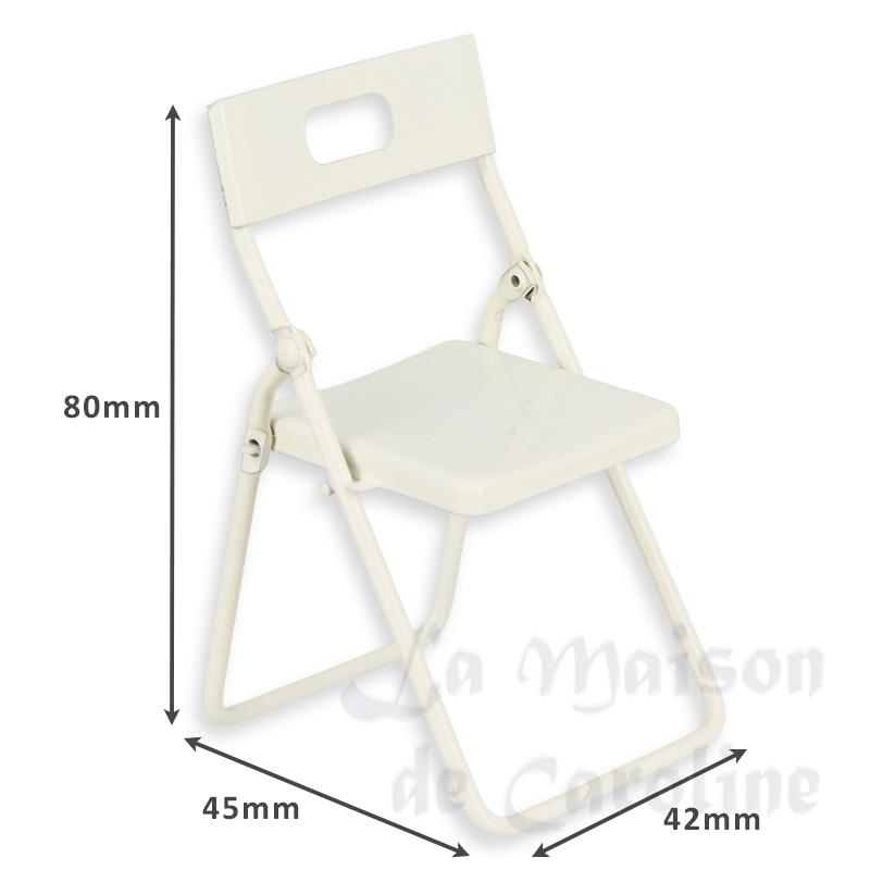 chaise pliante en metal blanche miniature 1:12e meuble miniature 1/12 photo 2 chaise pliante en metal blanche miniature 1:12e meuble miniature 1/12 photo 2