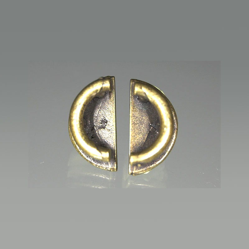 Paire de poignees tiroir demi rond ant. pour maisons de poupées 1/12