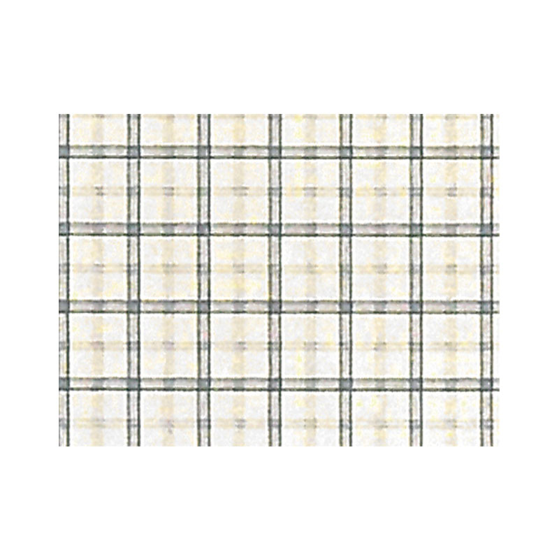 Papier peint imprimé quadrillé vert pour maisons de poupées 1/12