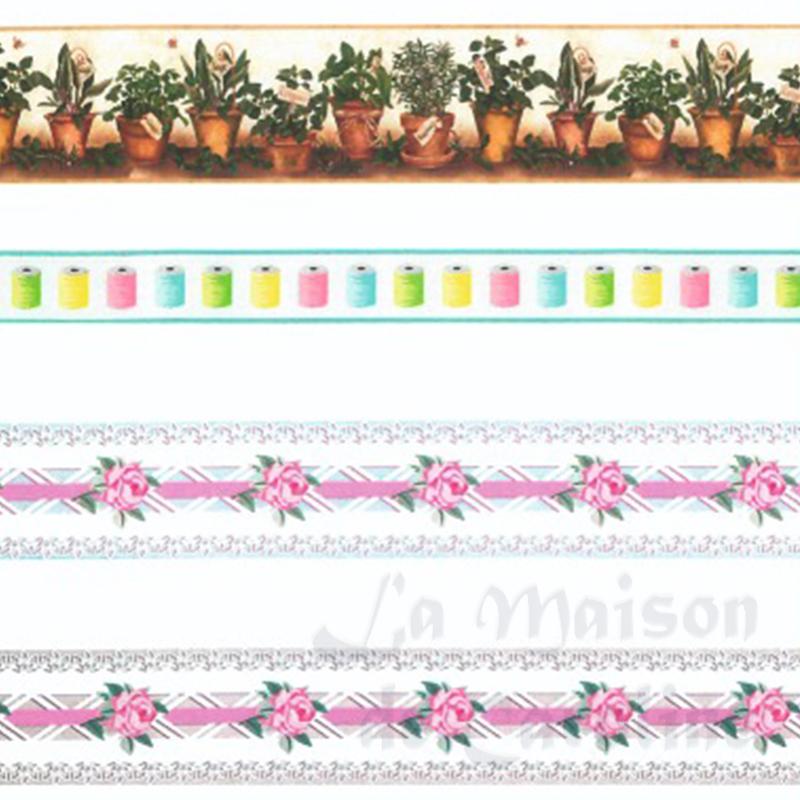 Frises pots de fleurs, bobines, fleurs pour maisons de poupées 1/12 Frises pots de fleurs, bobines, fleurs pour maisons de poupées 1/12