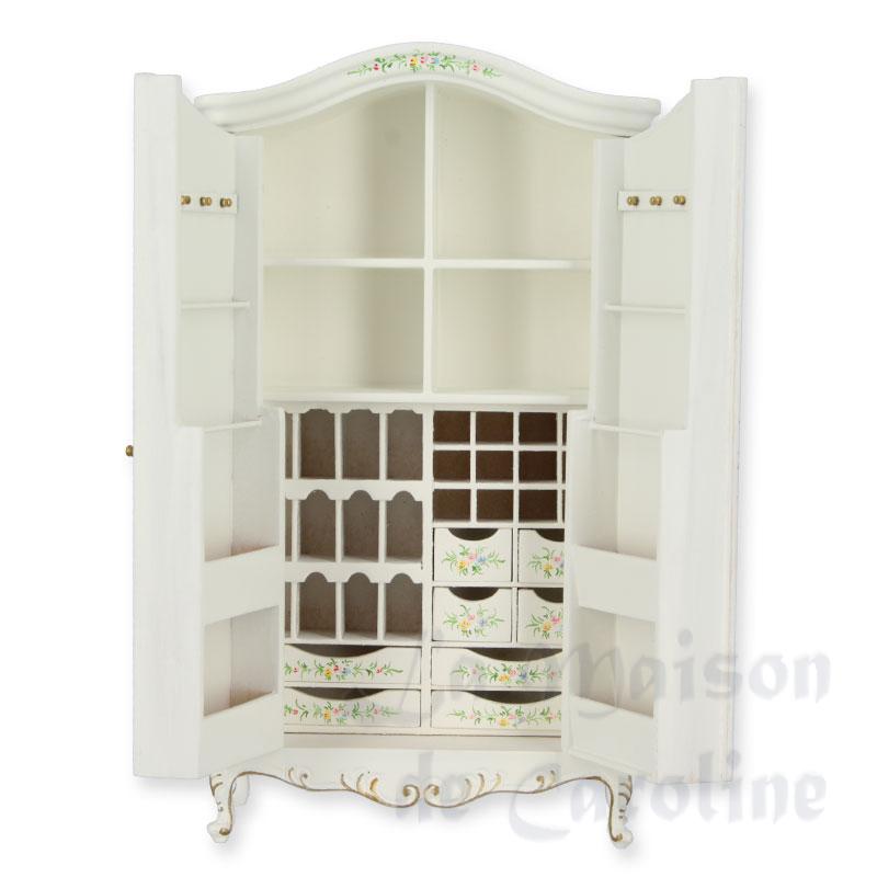 Armoire amenagee ivoire avec fleurs Bilder 2