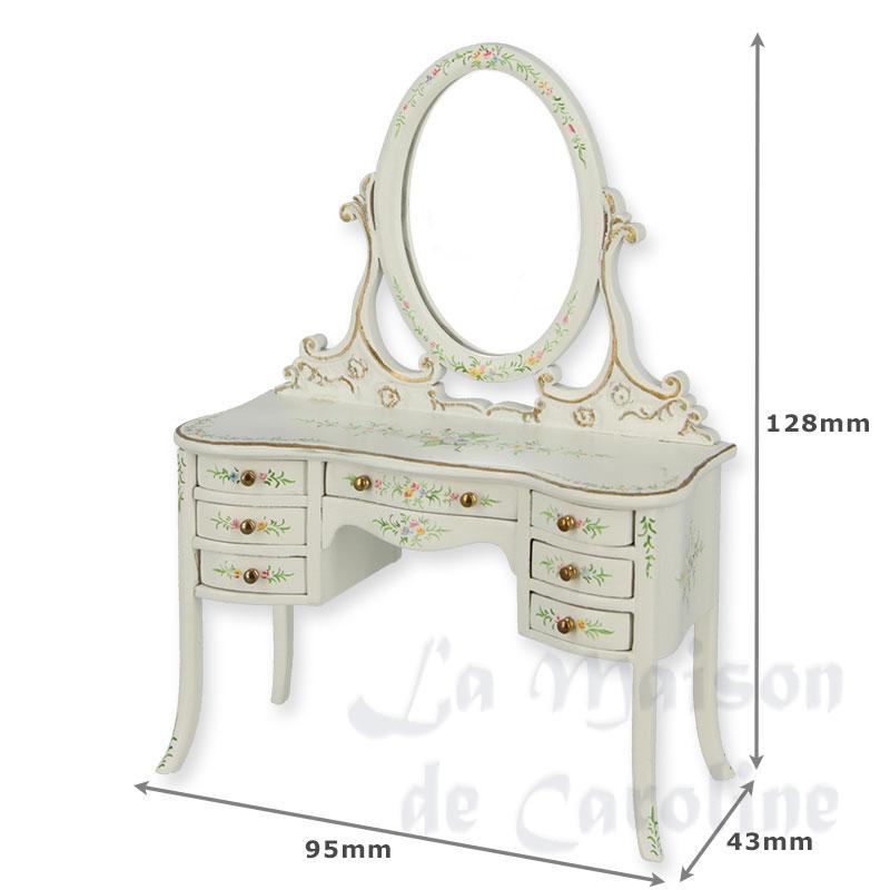Coiffeuse Louis XV ivoire-fleurs Bilder 1