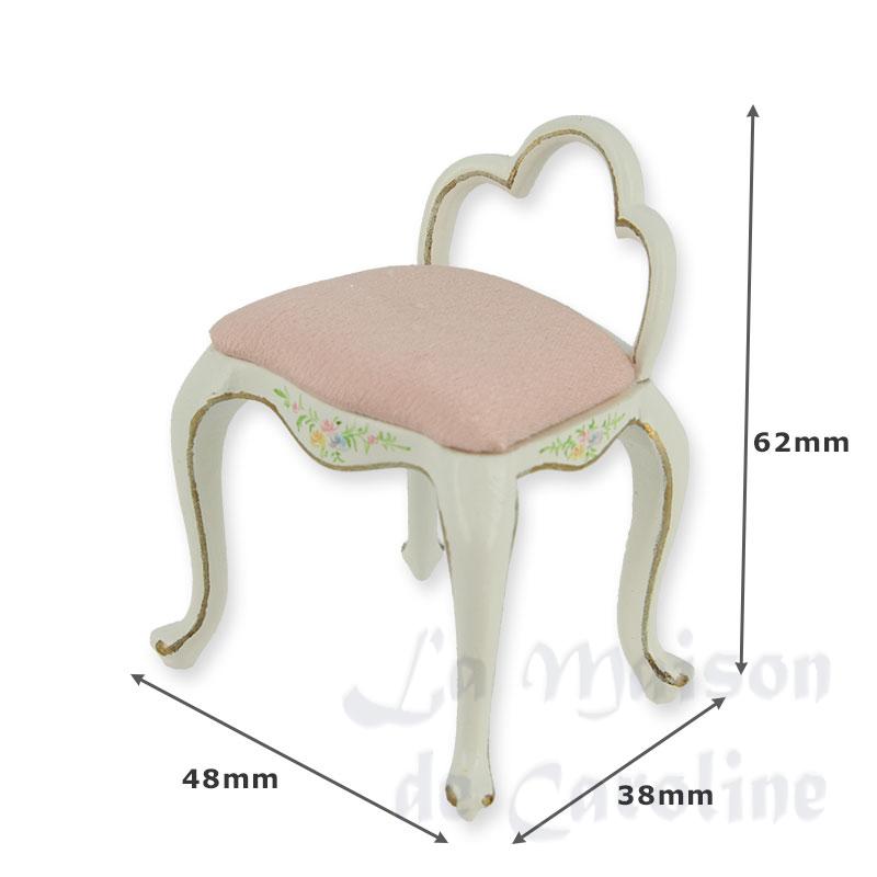 Tabouret Louis XV ivoire-fleurs Bilder 1
