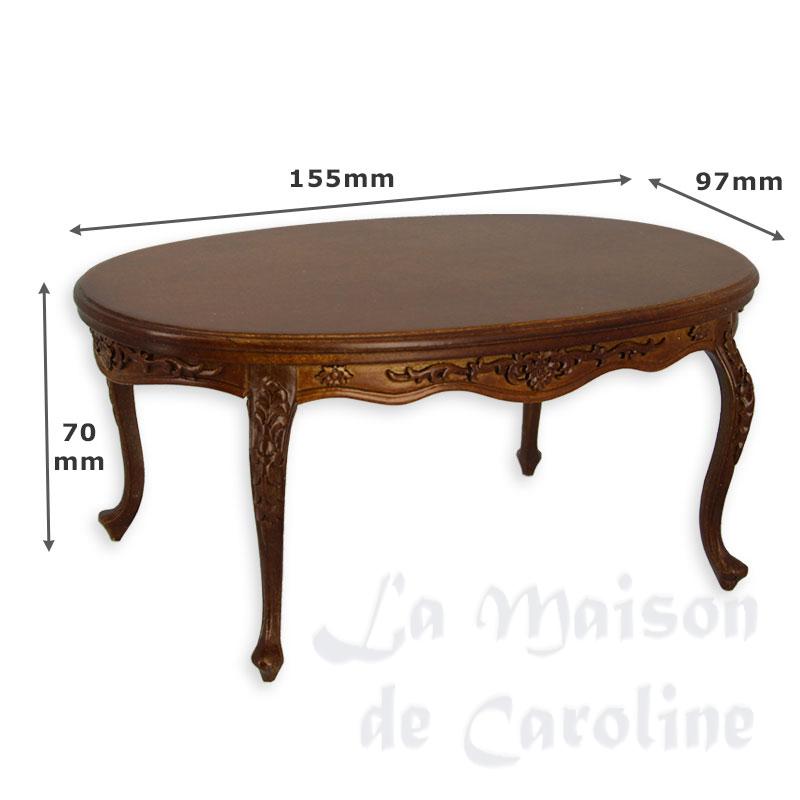 Table de salon ovale Louis XV noyer Bilder 1