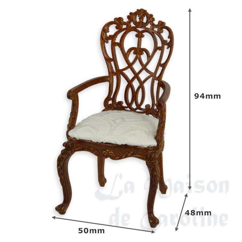 Chaise accoudoir scuplte 2e Empire noyer Bilder 1