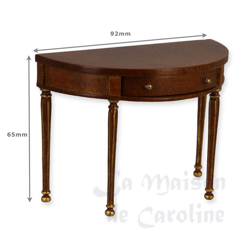Desserte arrondie Louis XVI noyer-or Bilder 1
