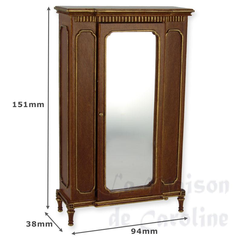 Armoire Louis XVI miroir noyer-or Bilder 1