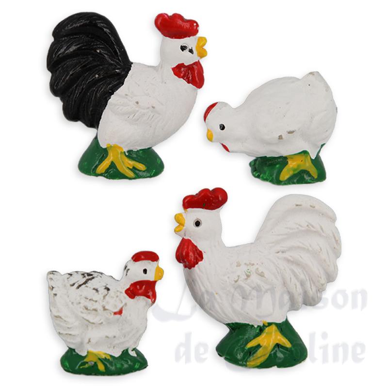 Coq ou poule en résine (divers.postures) 1/12 Coq ou poule en résine (divers.postures) 1/12