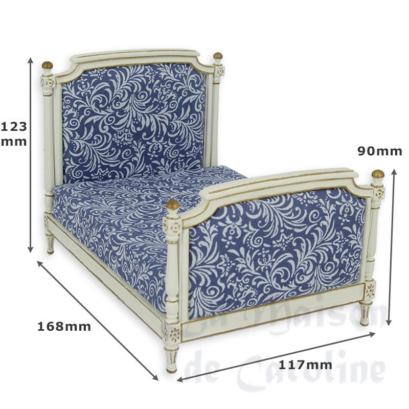 Lit double Louis XVI ivoire-orbleu Bilder 1