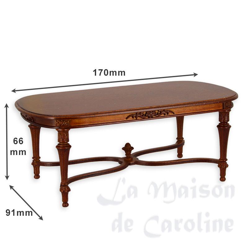 Table ovale Louis XVI noyer meuble de collection Trianon 1/12 Table ovale Louis XVI noyer meuble de collection Trianon 1/12