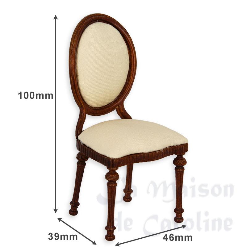 Chaise Louis XVI noyer- beige Bilder 1