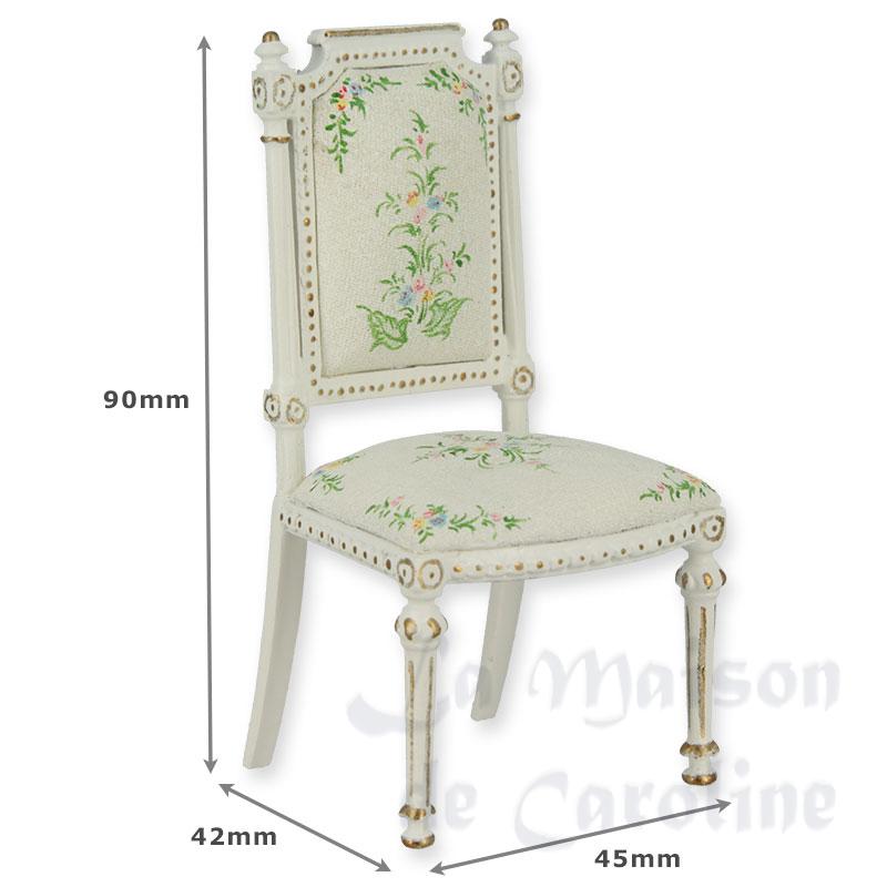 Chaise L XVI ivoire-fleursdoss.droit Bilder 1