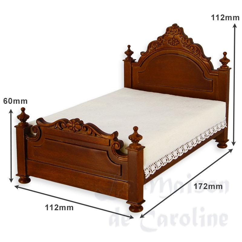 lit louis philippe noyer miniature 1:12e trianon Bilder 1