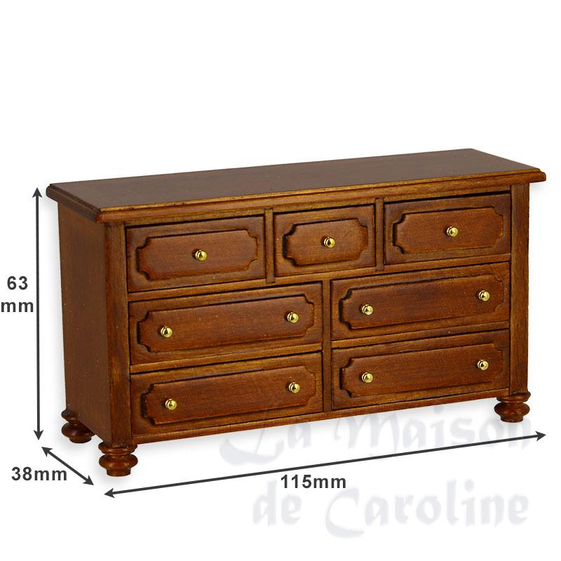 commode louis philippe noyer miniature 1:12e trianon Bilder 1