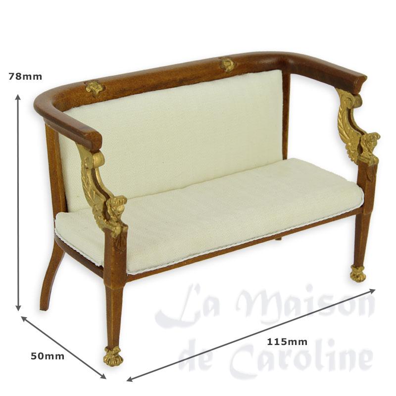 Sofa Empire noyer-or Bilder 1