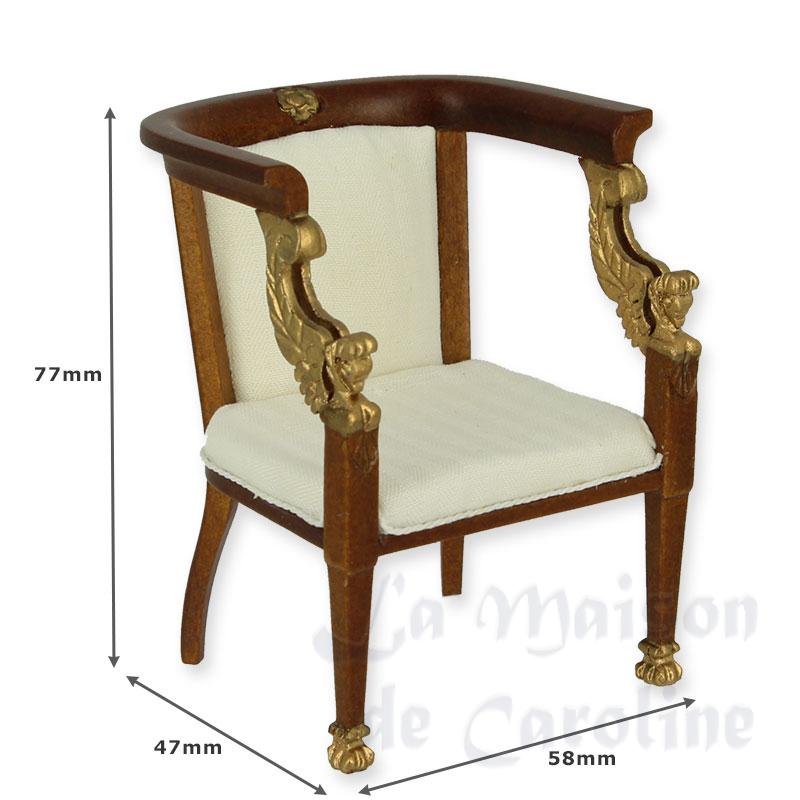 Fauteuil Empire noyer-or Bilder 1